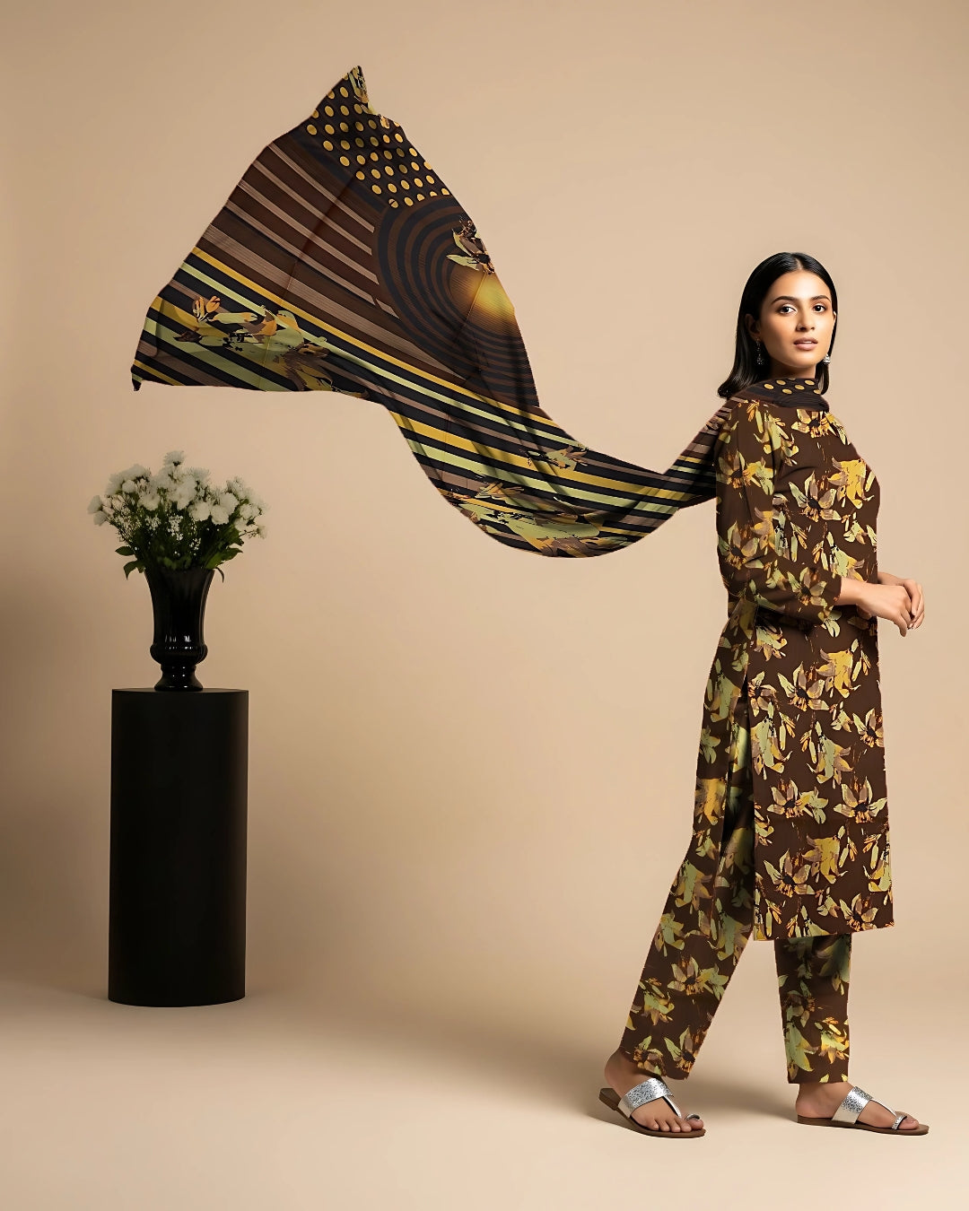 Mocha Brown Bana Dora Suit