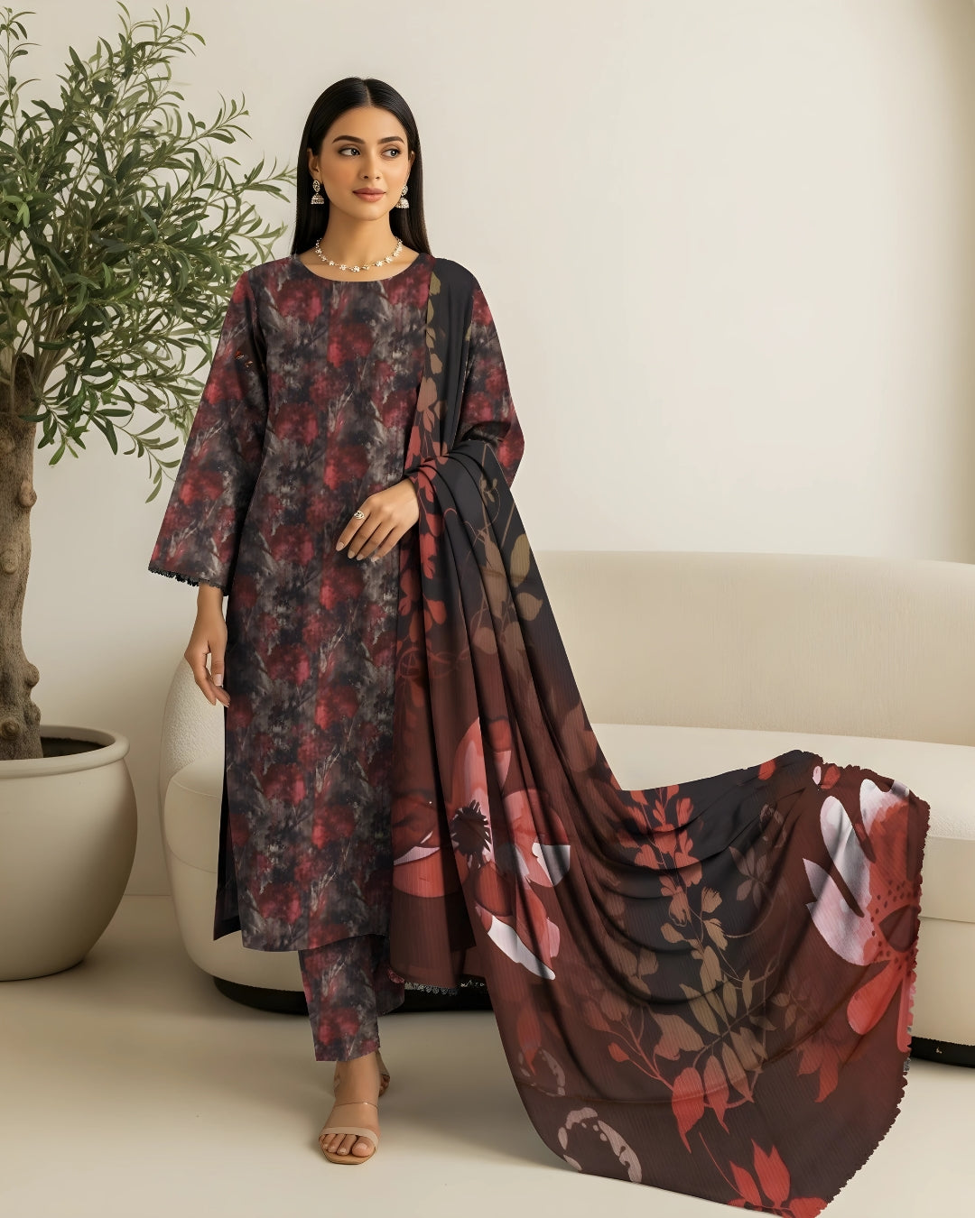 Coffee Brown Bana Dora Suit